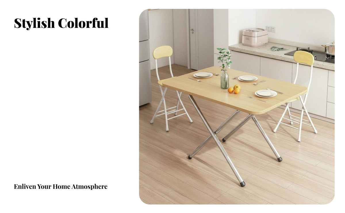 Foldable Design Folding Desk Space-Saving Cross-Frame Folding Stand Multifunctional Household Furniture Multi-Purpose for Apartment Dwellers, Telecommuting Workers, Living Room, Small Areas, Bedroom, Home Office