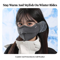 Soft Earmuff Face Cover Ocular Corner Protection Winter Face Cover Earmuffs Integrated Ear Warmer Face Cover 2-in-1 Design