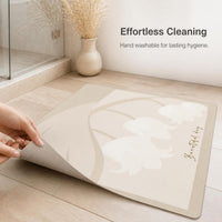 Diatomaceous Earth Absorbent Bathroom Mat Quick Dry Non-Slip Cuttable Floor Mat