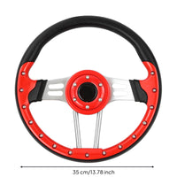 Golf Cart Steering Wheel Ergonomic Utility Vehicle Replacement Steering Wheel Textured for Enthusiasts