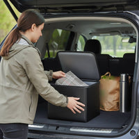 Trunk Organizer Structured Foldable Box with Lid Colapsable for Road Trips