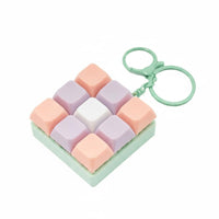 Mechanical Keyboard Fidget Keychain Portable Switch Tester Keychain Cute Keyboard Switch Sensory Toy for Office, Travel