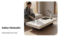 2 Pieces Minimalist & aesthetic Nesting Coffee Table Set Italianinfluenced-Italian Household Furniture Modern Design Textured surface for homeowners, Interior Designers, Adults, Living Room, Home, Lounge Area, Office