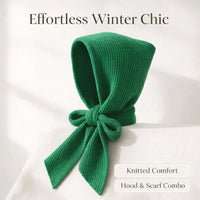 Hooded Scarf Hat, Women's Imitation Cashmere Blend, Warm Knit Scarf Hat, Winter Hat Scarf Set for Women, Fashionable Hooded Scarf