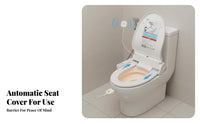Contactless Less Operation Hygienic Toilet Seat Cover System Contactless-Costless Automatic Toilet Seat Cover Dispenser Waterproof IPX4 Bathroom Fixture Double Power Supply for Business Owners, Property Managers, Public Restrooms, Hospital