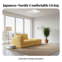 space-efficient 2-Seater Sofa Japanese and design Upholstered 2-Seater Space-Saving Loveseat for Apartment Dwellers, Young Adults, Bedroom, Studio, Home Office