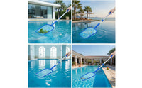 Adjustable Pool Skimmer with Telescopic Handle Lightweight Pool Cleaning Net with Long Handle Handheld for Spas