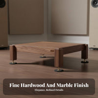 Heavy Duty Solid Wood Amplifier Base Minimalist Design High-Fidelity Equipment Stand Easy Installation Single-Tier Audio Platform High Damping for Audiophiles, High-Fidelity Enthusiasts, Home Theater, Listening Room, Studio
