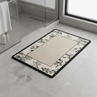 Easy to Clean Diatomaceous Diatomite Bath Mat Long-Lasting Absorbent Bathroom Mat Odor Resistant Home Textile No Pilling for Entryway, Toilet