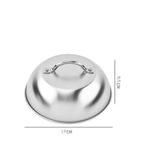 Dustproof Steak Cover Rust Resistant Stainless Steel Food Dome Even Heat Distribution Metal Steak Cover Comfortable Handle for Chefs, Home Cooks, Restaurant, Outdoor Barbecue, Camping