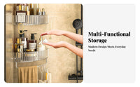No-Drill Installation Triangular Corner Organizer Space Saving Shower Organizer Large Capacity Bathroom Accessory With Hooks for Homeowners, Families, Students, Washroom, Bathtub, Kitchen