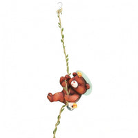 Sculpted Hanging Bear Ornament Textured Resin Bear Ornament Whimsical Outdoor Decor Hook Hanging for Tree, Courtyard, Wall