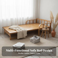 Double-DutyPurpose Single Sleeper Chair Space-Saving Pull-extendable Armchair Bed Foldable Design transformable Sofa Easy Conversion for Apartment Dwellers, Students, Office Workers, Balcony, Small Spaces, Guest Room, Bedroom