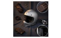 Retro Motorcycle Helmet Vintage Full Face Motorcycle Helmet Lightweight Breathable for Motorcyclists, Cruising, Commuting