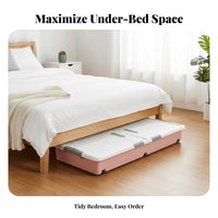 Rolling Underbed Container With casters Household Storage Large Capacity