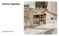 Desktop Makeup Box with Drawers Drawer Design Footed Vanity Box with Drawers