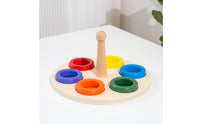 Educational Disc Sorting Toy Fine Motor Stacking Rings Toy Educational Disc Stacker Learning for Toddlers, Preschoolers, Tabletop