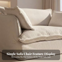 Italian Inspired aesthetic Round rotate Armchair Circular Design Upholstered rotate Armchair Plush Upholstery Single Sofa Comfortable rearrest for Office Workers, Interior Decorators, Living Room, Bedroom, study corner, Apartment