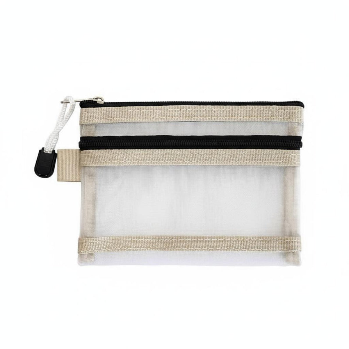 Portable Zippered Travel Pouch Lightweight Small Document Organizer Bag Compact Design for Students, Men, Business Trips, Airports, Vacation