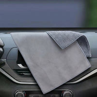Suede Car Drying Towel and 30x40cm Microfibre Cloth, Thickened Microfibre Towel for Glass Cleaning, Lint Plain Weave for Car Washing
