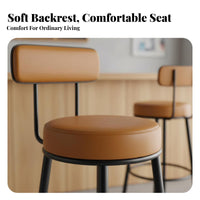 Modern Design High Chair with Back Support Sturdy Frame Bar Stool Comfortable Cushion Seating Furniture Footrest Included for Cafe Owners, Homeowners, Adults, Restaurant, Kitchen, Dining Room