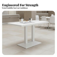 Strong Load-Bearing Cafeteria Table with Stools Hard-Wearing Commercial Furniture Waterproof Tabletop Dining Set Space-Saving Design for Restaurant Owners, Families, Apartment Dwellers, Cafeteria S, Restaurants, Quick-Service Shops, Kitchen