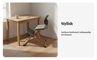 Posture Correction Study Chair Thick Padded Cushion Posture Correction Chair Comfortable Cushions Adjustable Kneeling Stool for Children, Adults, Home