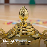 Custom Engraving Kindergarten Prize Award Cup Lightweight Plastic Gold Award Cup Golden Finish Engravable Award Cup Creative Design for Students, Teachers, Event Organizers, School Events, Competitions, Training Programs, Parties