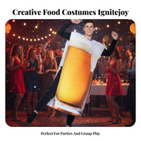 Funny Beer Bottle Suit for All Genders Beer-Themed Tunic Eye-Catching Food and Drink Outfit Fun Design for Party-& Attenders, Teenagers, Halloween Parties, German Beer Festival, Promotional Events, Stage Performances