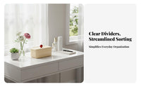 Desktop Cosmetic Case with Lid debrisresistant Vanity Case with Drawers Space-Saving