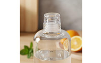 Heat and Cold Resistant Time Marked Water Bottle Leak Proof Portable Glass Drinking Bottle Minimalist Design for Office, Travel, Gym