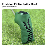 Tiger Pattern Golf Club Cover Scratch Protection PU Leather Putter Cover Sturdy Putter Headcover for Men, Women, Storage, Travel, Driving Range