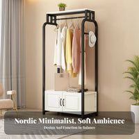 Floor-Standing Bedside Clothes Valet complimentarystanding Clothing Stand Space-Saving Garment Rack Easy reach for Children, Adults, Students, beside Bed, Dorm Room, Entryway, Closet