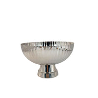 Fruit Bowl with Pedestal Stainless Steel Pedestal Bowl Fluted for Dining Room