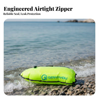 Transparent Handle Shaped Rescue Buoy Two-Chamber Buoy with Phone Pocket