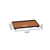 Faux Leather Tray Multi-Functional Tray with Ball Feet Home Decor for Vanity, Dresser, Countertop