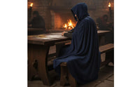Long Hooded Cloak Asymmetrical Cloak with Hood Draped Cape with Hood Textured for Cosplayers, Actors, Cosplay, Halloween, Theater, Photoshoots