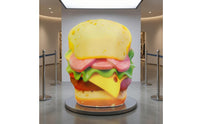 Hamburger Costume Cosplay Burger Costume 3D Shape Dress-up Clothes for Adults