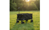 Heavy Duty Folding Utility Wagon Portable Folding Wagon All-Terrain Foldable Utility Cart Compact for Campers, Camping, Picnics, Beach