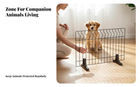 Freestanding Wire Pet Fence Expandable Design Indoor Enclosure Multiple Configurations Safety Gate for Dog Owners, Doorways, Living Room, Hallways