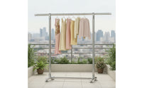 Clothes Air-Dry Rack with Wheels Extendable Garment Rack with Wheels Adjustable Furniture for Families, Laundry Room, Balcony, Apartment