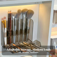 verticalMounted Brush holder Multi-Compartment Divided Brush Holder for Makeup Users