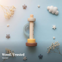 5 Pieces Wooden Musical Instrument Set Nordic Aesthetic Wooden Music Toy Set Wood Young Child Percussion Playset for Young Children, Preschoolers