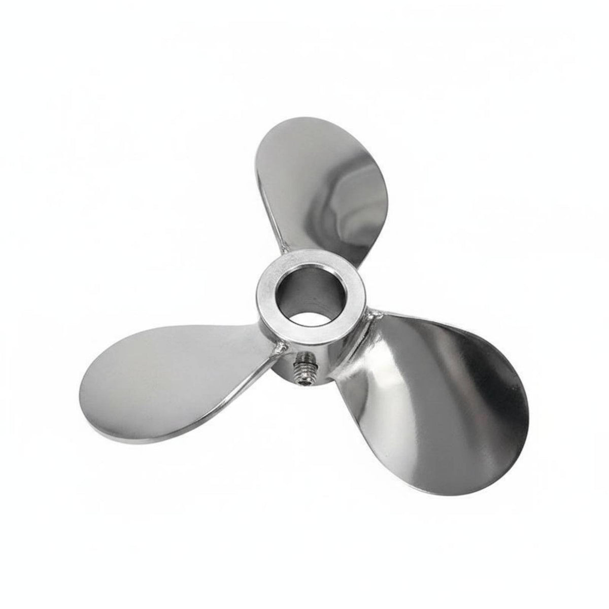 Three-Leaf Stirring Impeller Mirror Polished 3-Blades Mixing Propeller Low Vibration Machine Part for Industrial, Research Facility