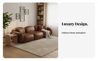 Light Luxury Feel Upholstered 2-Seater Settee Retro Inspired Scalloped rear Two-Seater Comfortable paddinging Living Room Furniture Sturdy Frame for Apartment Dwellers, Business Owners, Interior Decorators, Reception Area, Bavailableique, Office, Bedroom