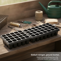 Seedling Starter Trays for Corn, Watermelon, Pepper, and Vegetable Plants, Thickened Plastic Nursery Pots