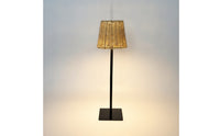 Portable Rechargeable Lamp with Rattan Shade USB-C Cordless Table Lamp with Woven Shade Boho Small for Restaurant