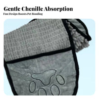 Absorbent Pet Absorbent Hand Towel Thickened Material Dog Absorbent Hand Towel Machine Washable Pet Towel with Hand Pockets for Cat Owners