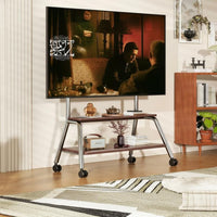 Floor TV Stand with Wheels Universal Adjustable Base TV Stand on Wheels Lockable Casters for Living Room, Bedroom, Office