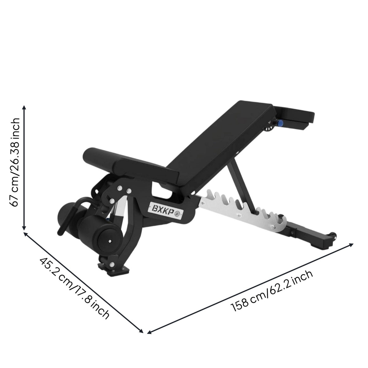 Commercial Grade Adjustable Weight Bench Heavy Duty Construction Incline Decline Bench High-Density Foam Padding Strength Training Equipment Quick Adjustment for Bodybuilders, Weightlifters